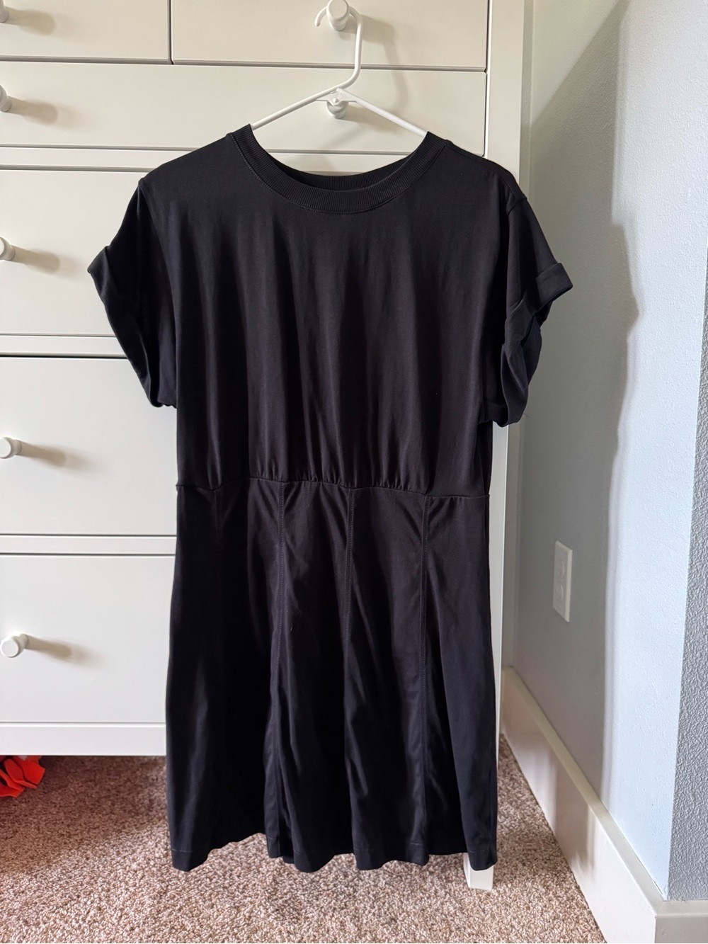 LOFT seamed mini tee dress, medium.